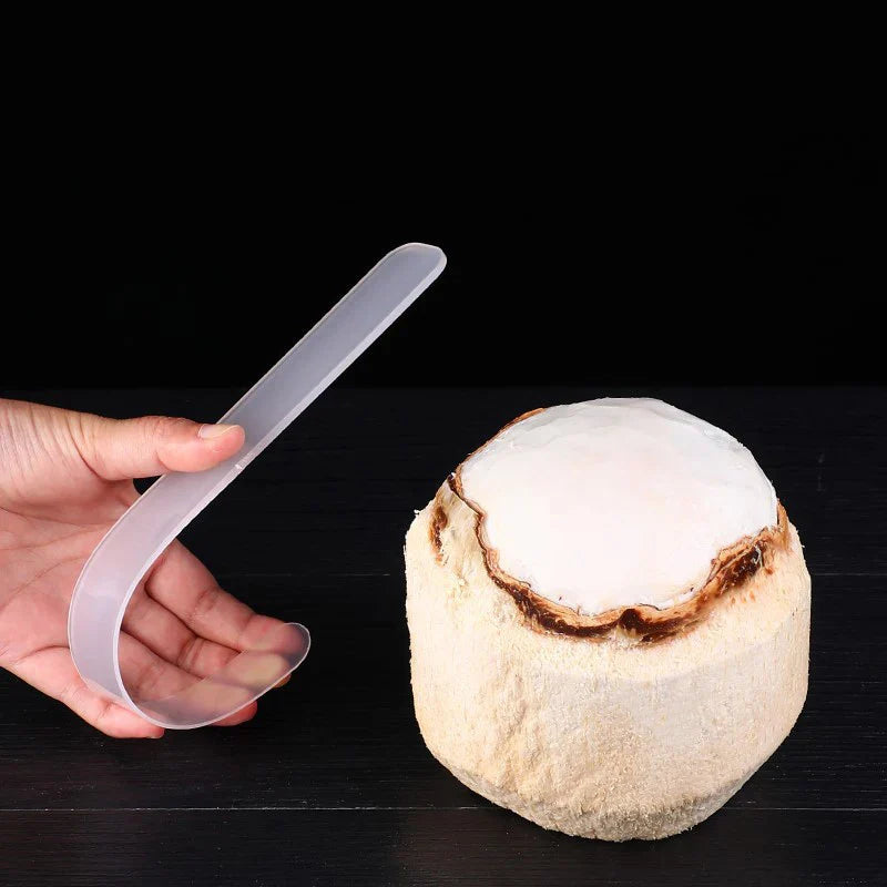 1/2PCS Coconut Meat Removal Soft Knife Plastic Coconut Tool Opener Convenient Sturdy Long Handle Coconut Opener Kitchen