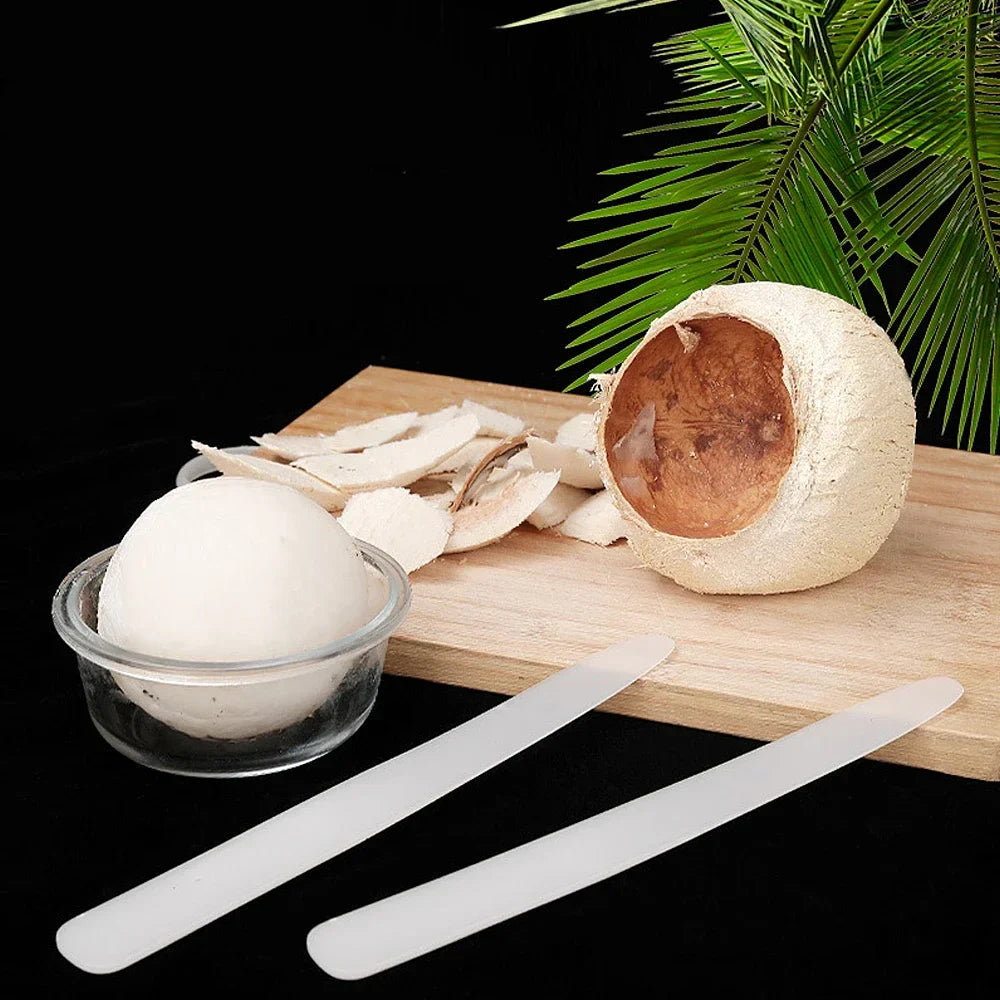 1/2PCS Coconut Meat Removal Soft Knife Plastic Coconut Tool Opener Convenient Sturdy Long Handle Coconut Opener Kitchen