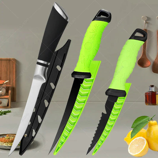 1-3pcs Stainless Steel Boning Knife Kitchen Vegetable and Fruit Cutting Knives Professional Fish Scale Scraping Knife