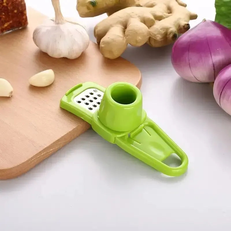 1 Green Pack Mini Garlic Grinder Creative Garlic Press Kitchen Garlic Mash Manual Garlic Mashing Green Kitchen Gadgets