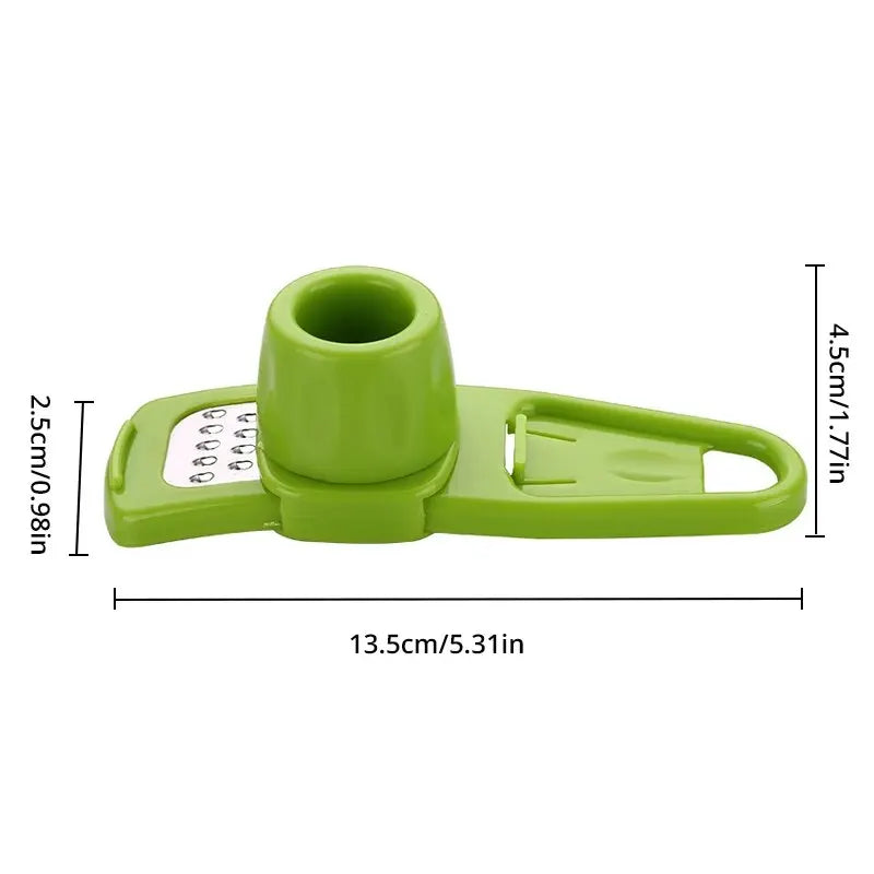 1 Green Pack Mini Garlic Grinder Creative Garlic Press Kitchen Garlic Mash Manual Garlic Mashing Green Kitchen Gadgets