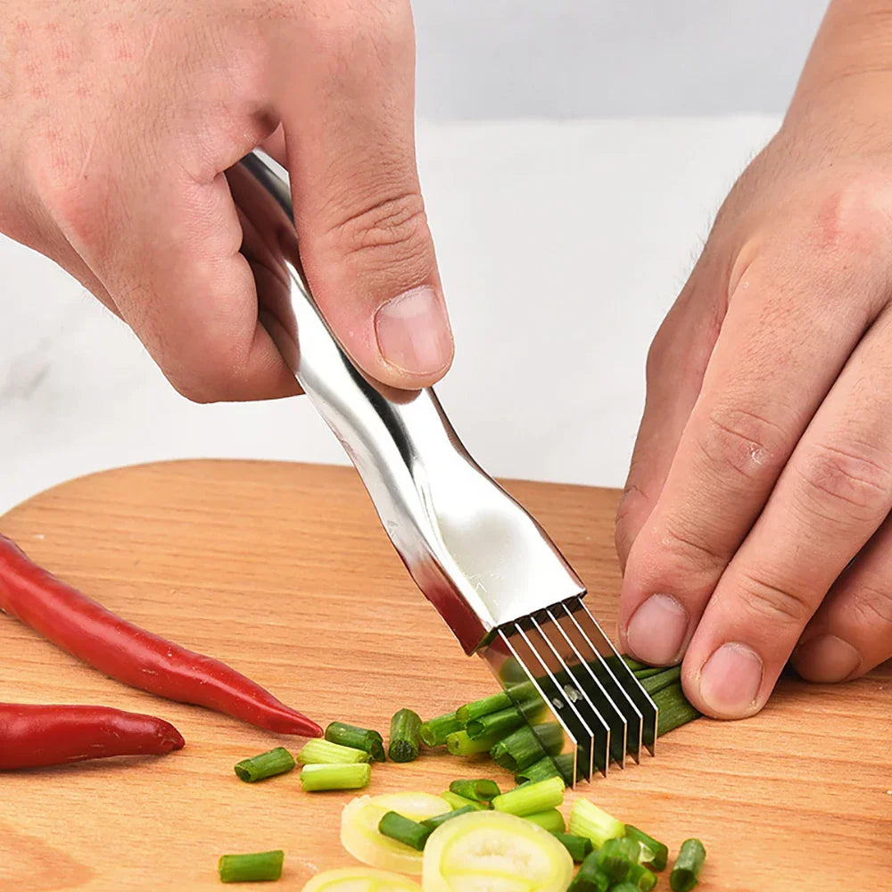 1 Shred Silk The Knife Stainless Steel Vegetable Scallions Garlic Cutter Graters Food Kitchen Speedy Chopper Kitchen