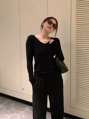 100% pure cashmere fine imitation cashmere sweater women’s cashmere sweater round neck thin knit bottom sweater