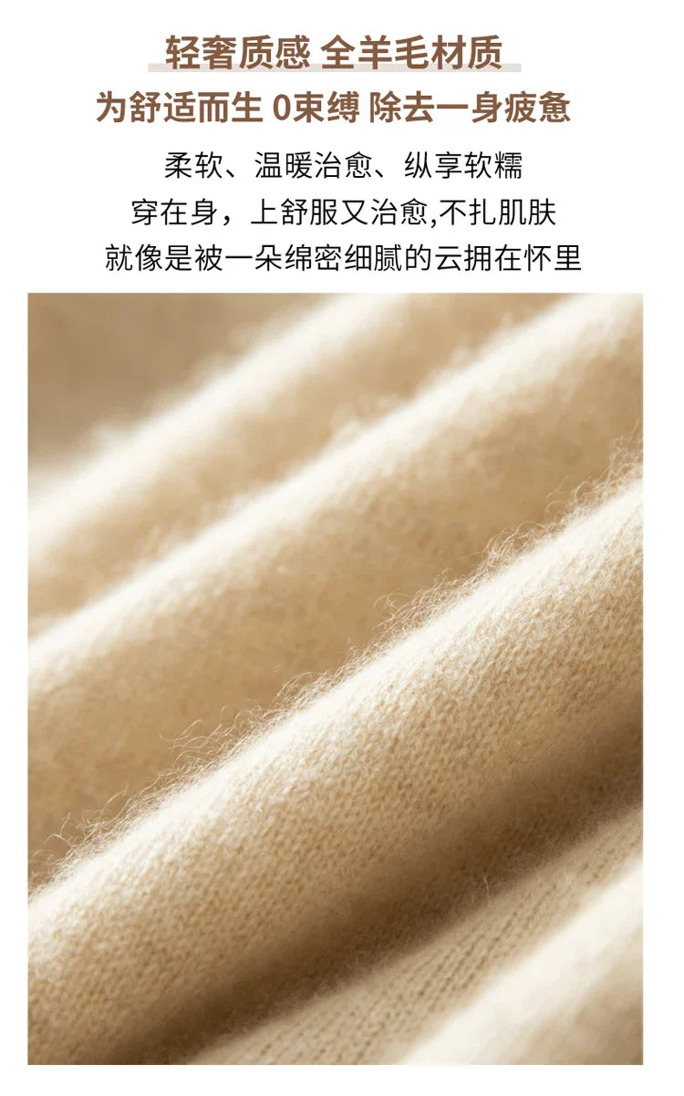 100% wool cashmere sweater women loose casual knitted round neck pullover 2022 new high quality autumn and winter