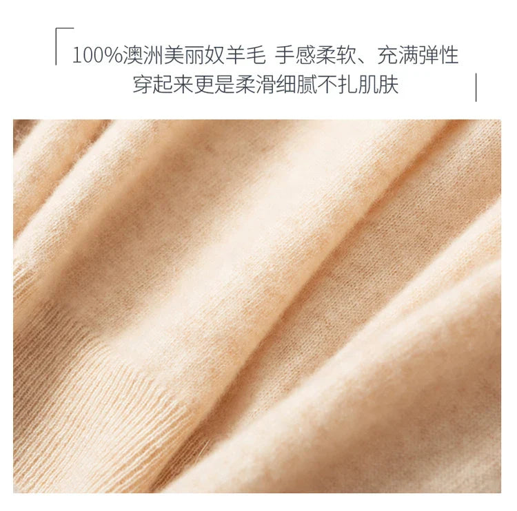 100% wool cashmere sweater women loose casual knitted round neck pullover 2022 new high quality autumn and winter