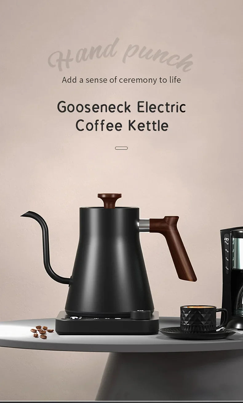 1200W Intelligent Constant Temperature Electric Kettle Hand Brewed Coffee Pot Gooseneck Pot Used for Brewing Milk Powder