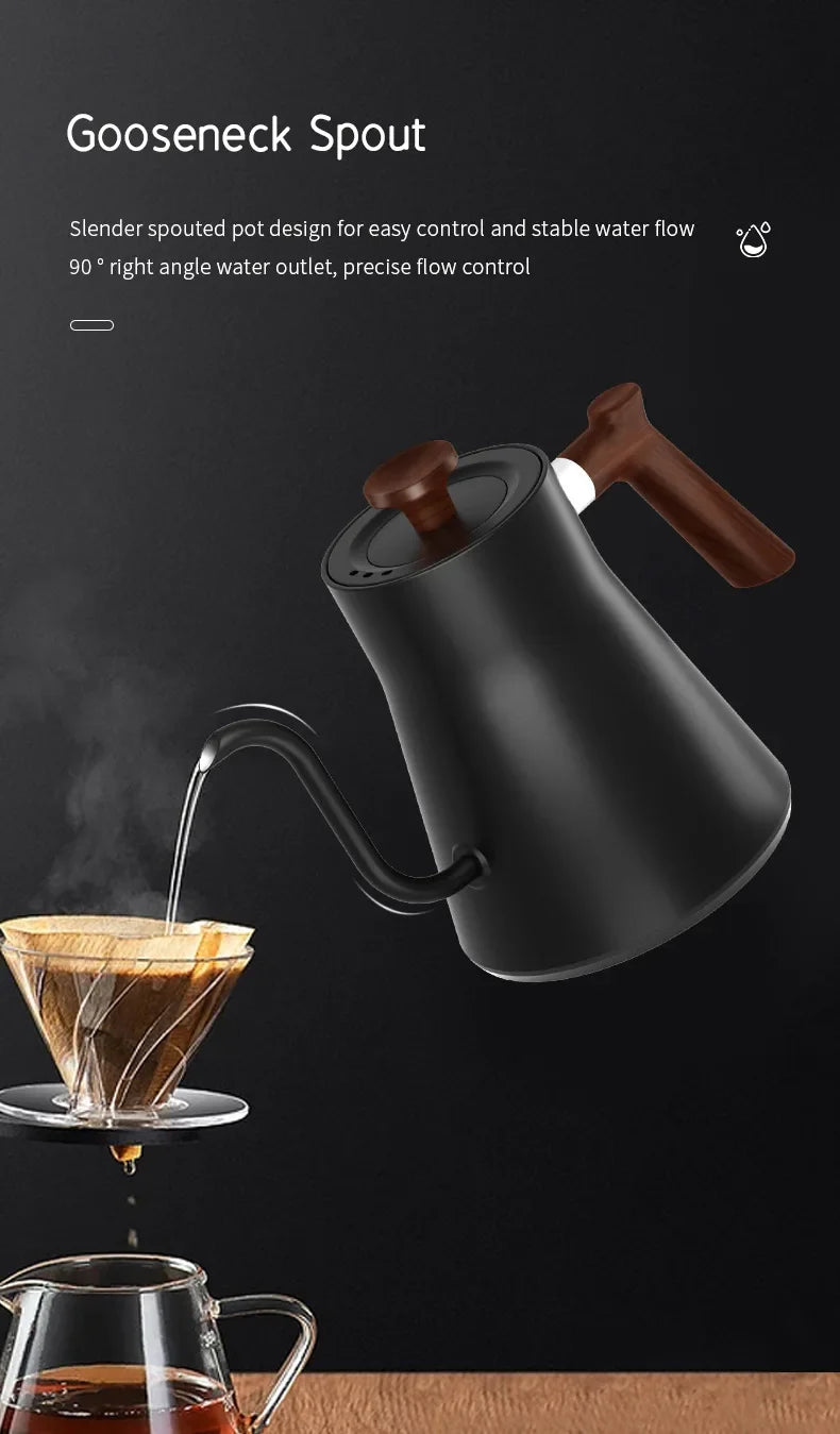 1200W Intelligent Constant Temperature Electric Kettle Hand Brewed Coffee Pot Gooseneck Pot Used for Brewing Milk Powder