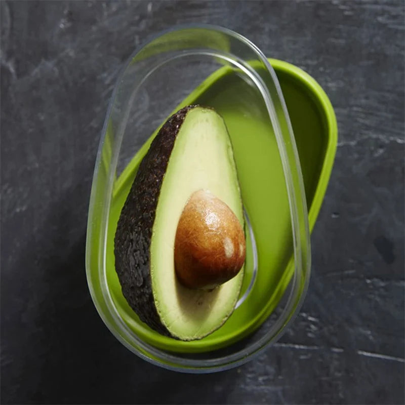 1pc Avocado Food Storage Box Space Saving Avocado Saver Plastic Fruit Container for Kitchen Crisper Vegetable Organizer