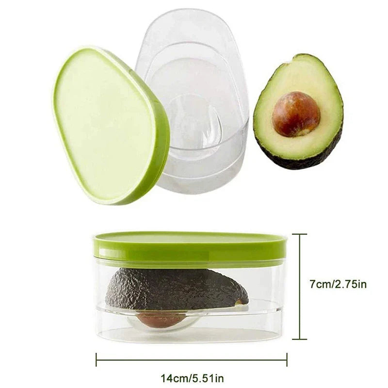 1pc Avocado Food Storage Box Space Saving Avocado Saver Plastic Fruit Container for Kitchen Crisper Vegetable Organizer