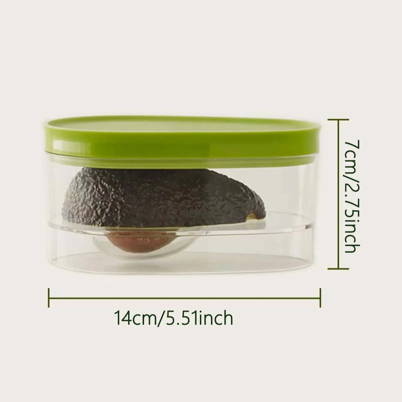 1pc Avocado Food Storage Box Space Saving Avocado Saver Plastic Fruit Container for Kitchen Crisper Vegetable Organizer