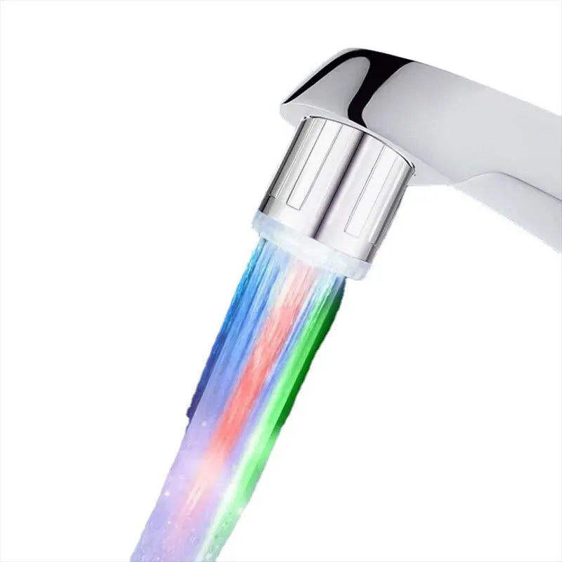 1pc Bathroom LED 3-Color Light-up Faucet Kitchen Glow Water Saving Faucet Aerator Nozzle Shower - Colorful