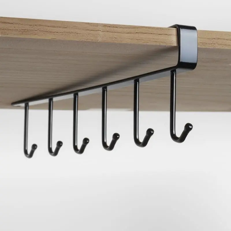 1Pc Black Kitchen Hanger Hook With No Marks Or Nails For Storing Pots Shovels Hanging Pieces Kitchen Utensils Storage