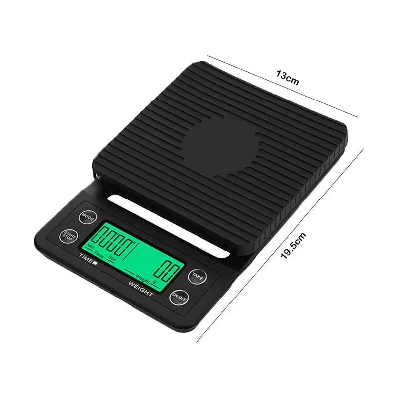 1pc Black Precision Coffee Dropping Scale 0.1g Coffee Dropping Scale With Timer Digital Kitchen Scale High Precision