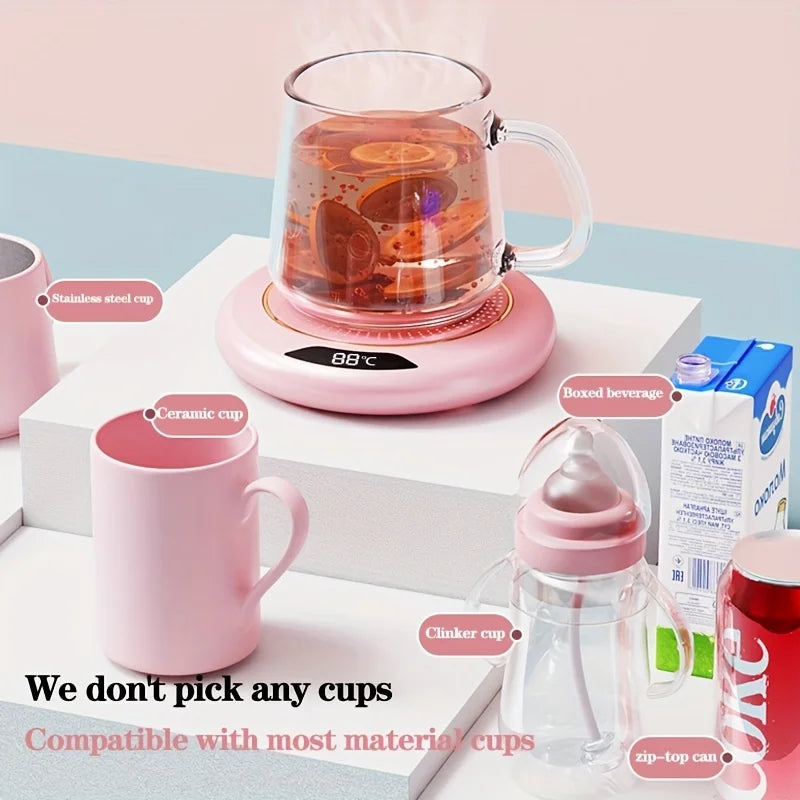 1pc Intelligent Coffee Cup Heater with Thermostat Coaster and Gravity Switch - Perfect for Hot Coffee Tea Espresso Milk,