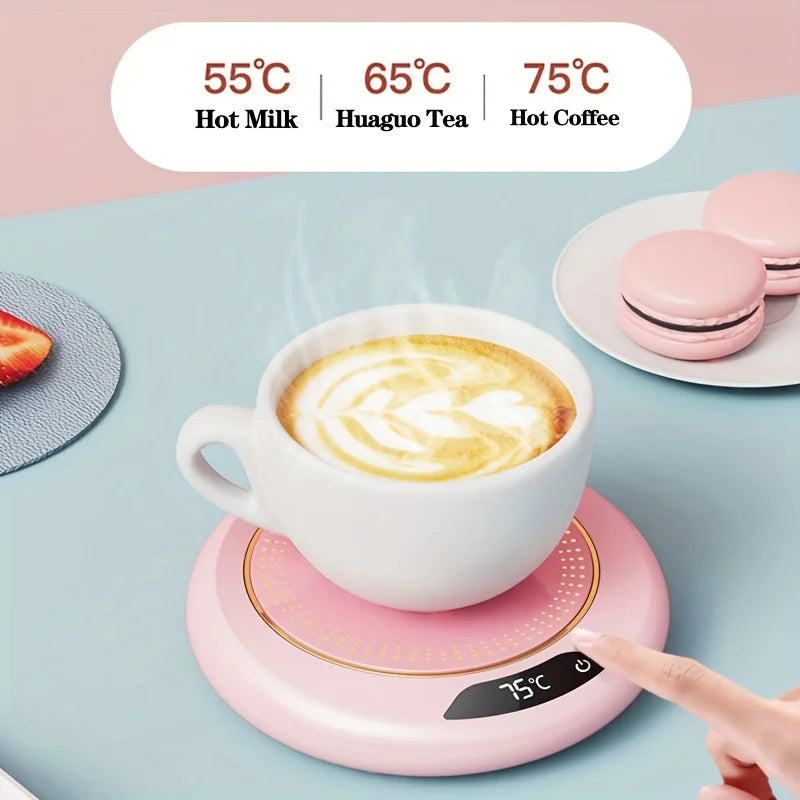 1pc Intelligent Coffee Cup Heater with Thermostat Coaster and Gravity Switch - Perfect for Hot Coffee Tea Espresso Milk,