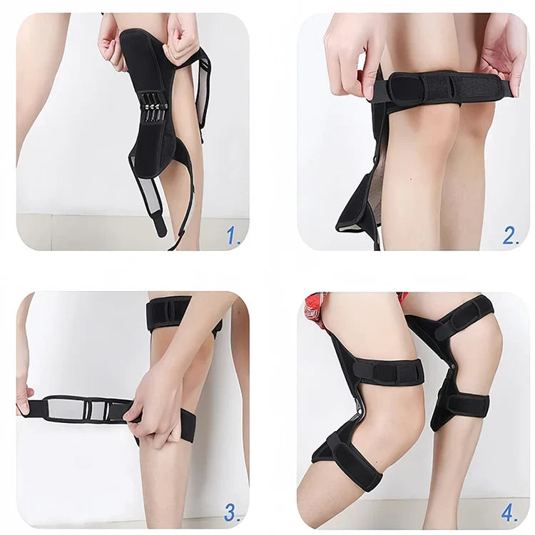 1Pc Knee Protection Booster Power Lift Join Support Knee Pad Spring Force Knee Booster for Climbing Sports Training