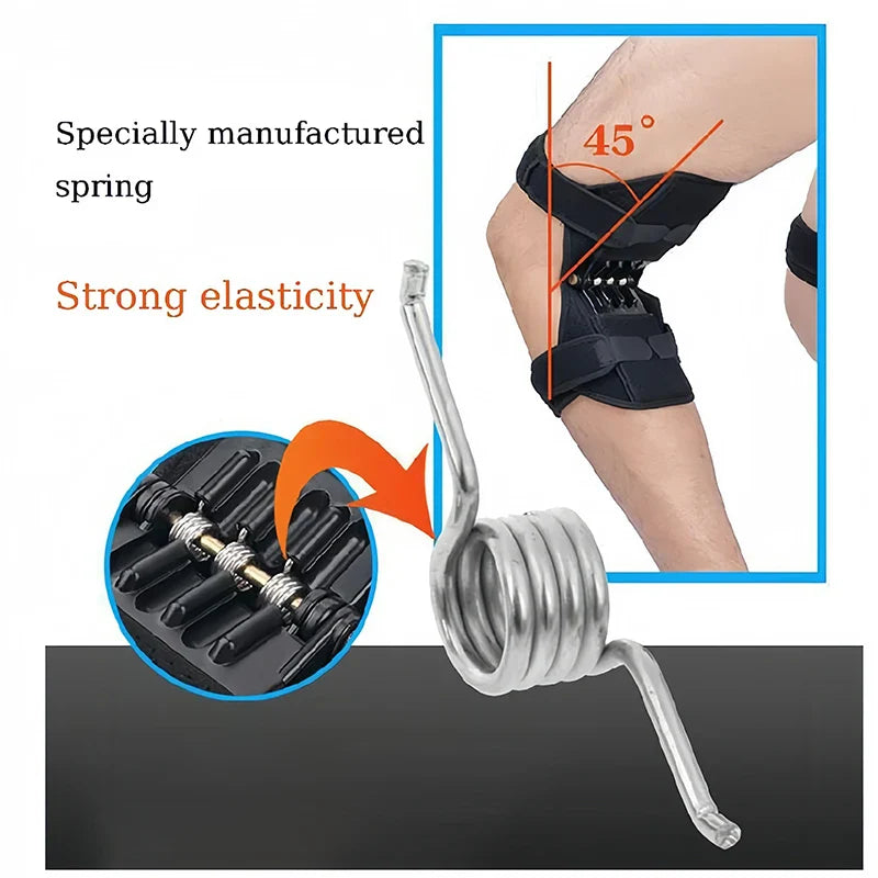 1Pc Knee Protection Booster Power Lift Join Support Knee Pad Spring Force Knee Booster for Climbing Sports Training