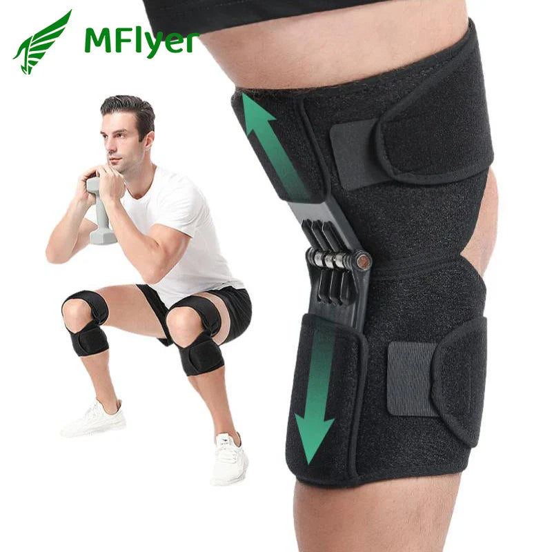 1Pc Knee Protection Booster Power Lift Join Support Knee Pad Spring Force Knee Booster for Climbing Sports Training