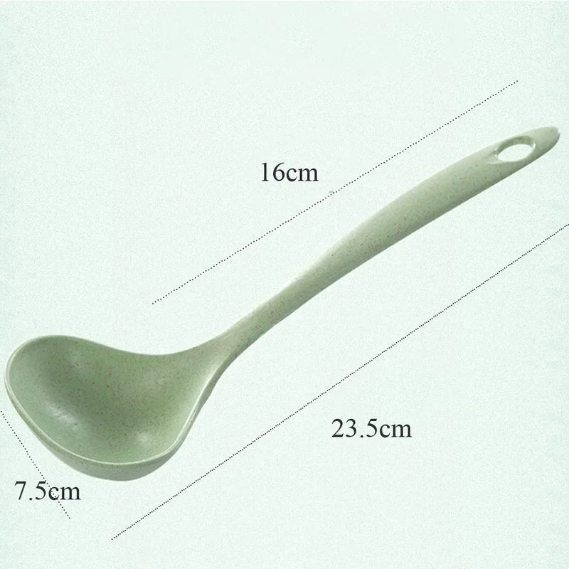 1PC New Fashion Eco-Friendly Wheat Straw Soup SpoonStalk Spoons Rice Ladle Meal Dinner Scoop Kitchen Supplies Tableware