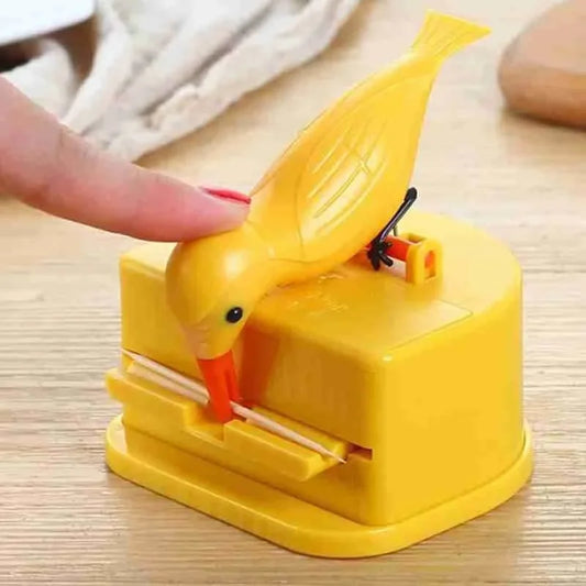 1Pc New Small Bird Toothpick Container Automatic Toothpick Dispenser Toothpick Holder Home Decoration Kitchen