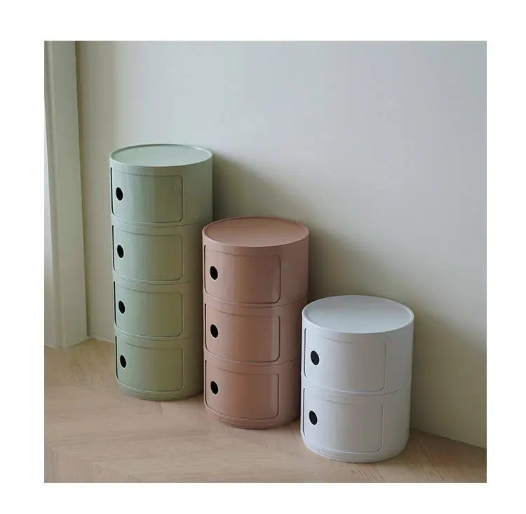 2/3/4/5 layer Nordic Round Bedside Table Mini Cute Storage Cabinet Creative Living Room Sofa Side Table Bedroom