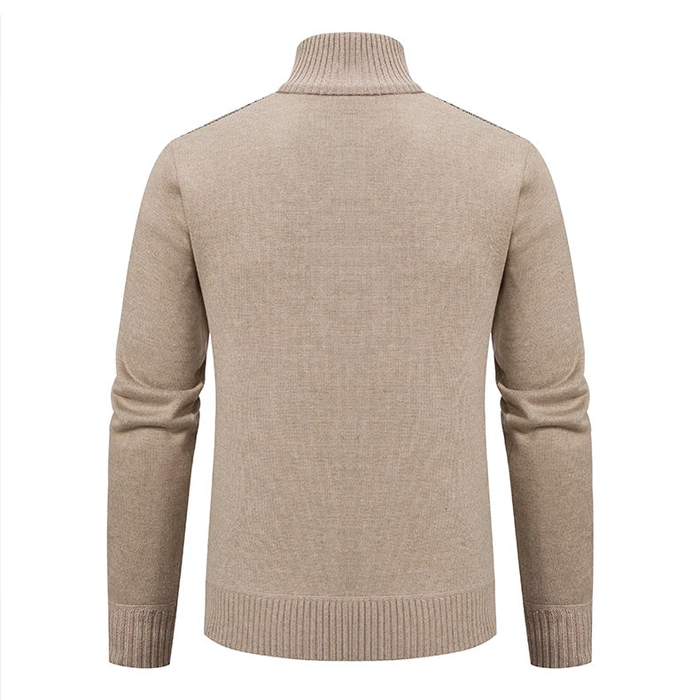 2023 autumn and winter new cashmere padded warm casual men’s knitted sweater coat