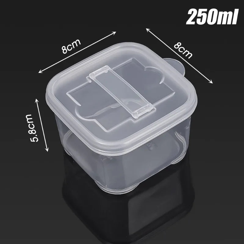 250/400ml Kitchen Storage Box Transparent Fridge Organizer Fresh Vegetable Fruit Baskets Food Storage Containers