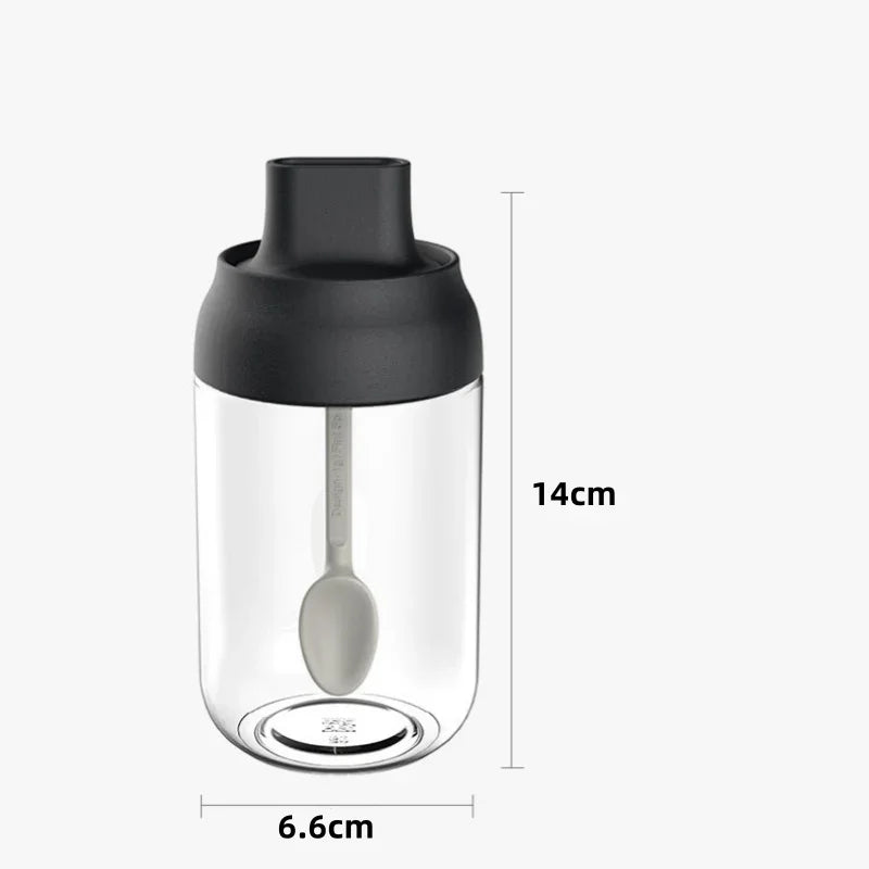 250ml Spice Jar Spice Bottle Salt Pepper Jar Seasoning Jar Moisture-proof Lid Spoon Seasoning Container Kitchen