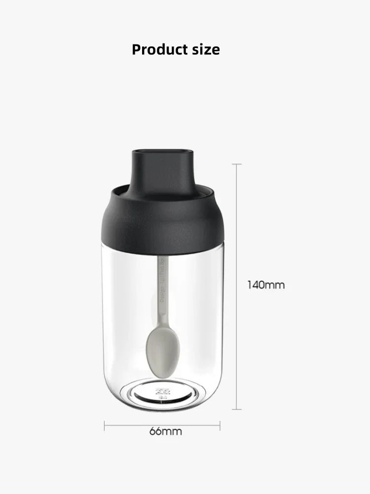 250ml Spice Jar Spice Bottle Salt Pepper Jar Seasoning Jar Moisture-proof Lid Spoon Seasoning Container Kitchen