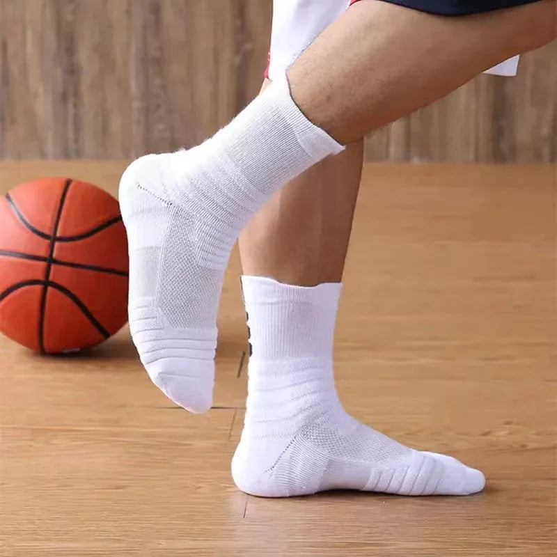 2Pairs Anti-slip Football Socks Men Women Cotton Sock Short Long Tube Soccer Basketball Sport Socks Breathable