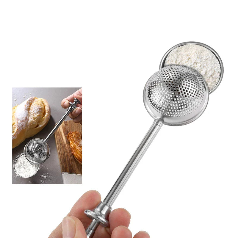 304 Stainless Steel Matcha Powder Spice Sieve Frosting Icing Sugar Filter Baking Tools Powder Spreader Gadgets