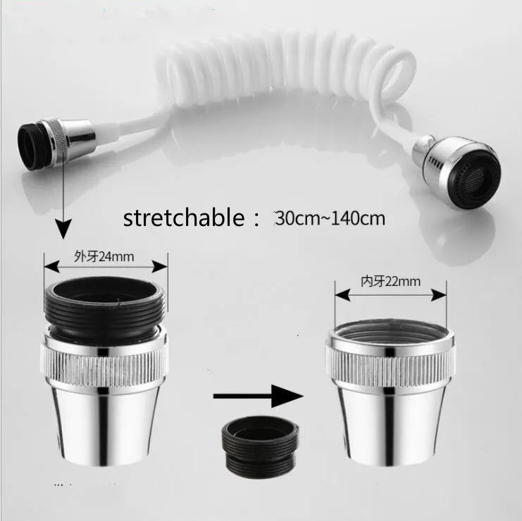 360 Swivel Faucet Extenders Bubbler Waters Saving Tap Extender High Pressure FaucetAdapter Water Filter Nozzle Kitchen