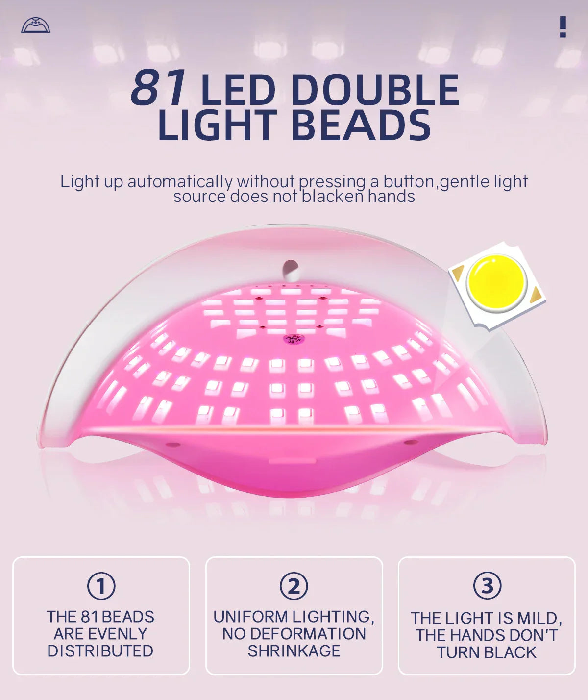 380W Big Power UV LED Nail Lamp For Manicure 81 LEDS Gel Drying Machine With Large LCD Touch Professional Smart Nail