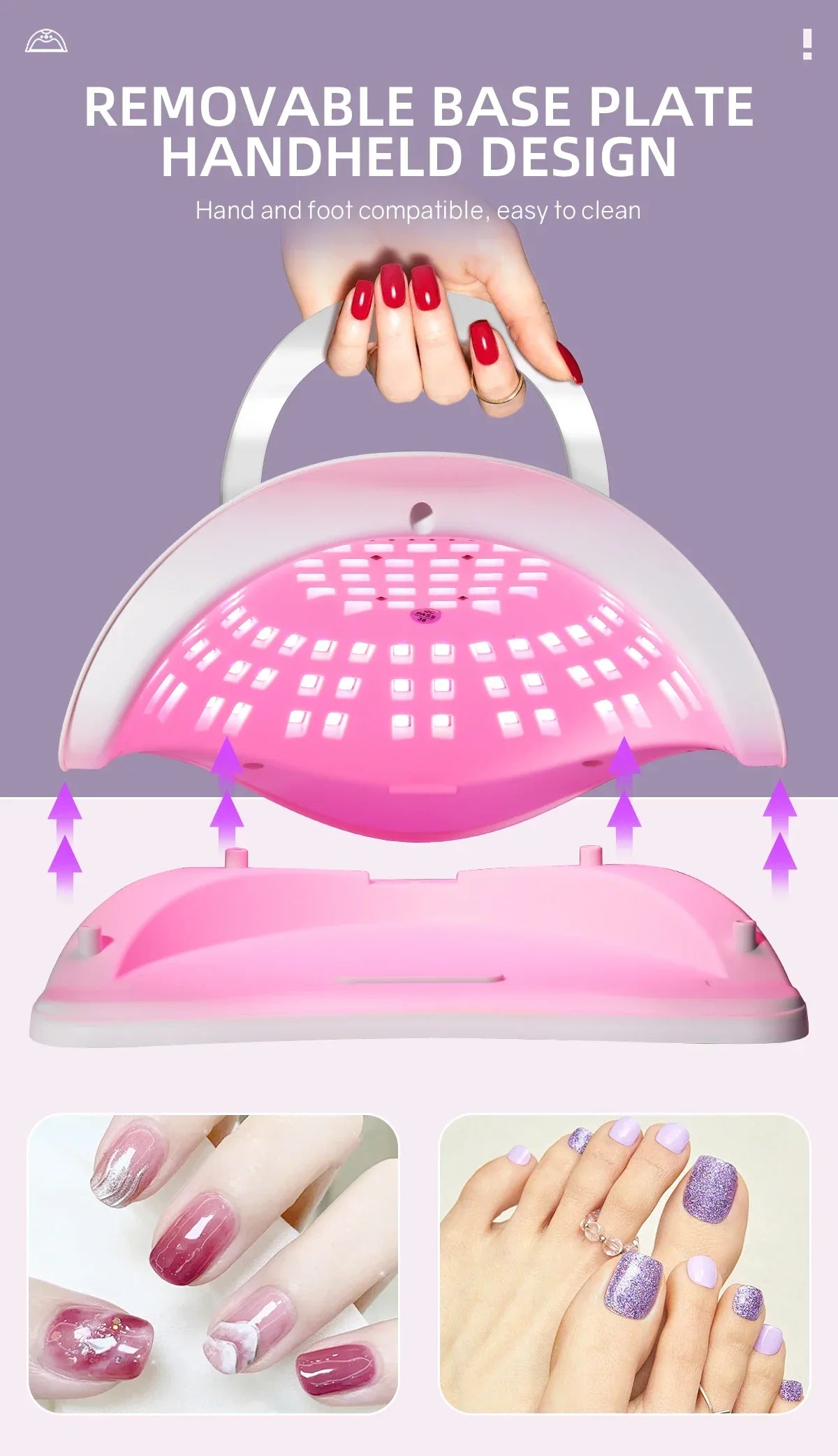 380W Big Power UV LED Nail Lamp For Manicure 81 LEDS Gel Drying Machine With Large LCD Touch Professional Smart Nail