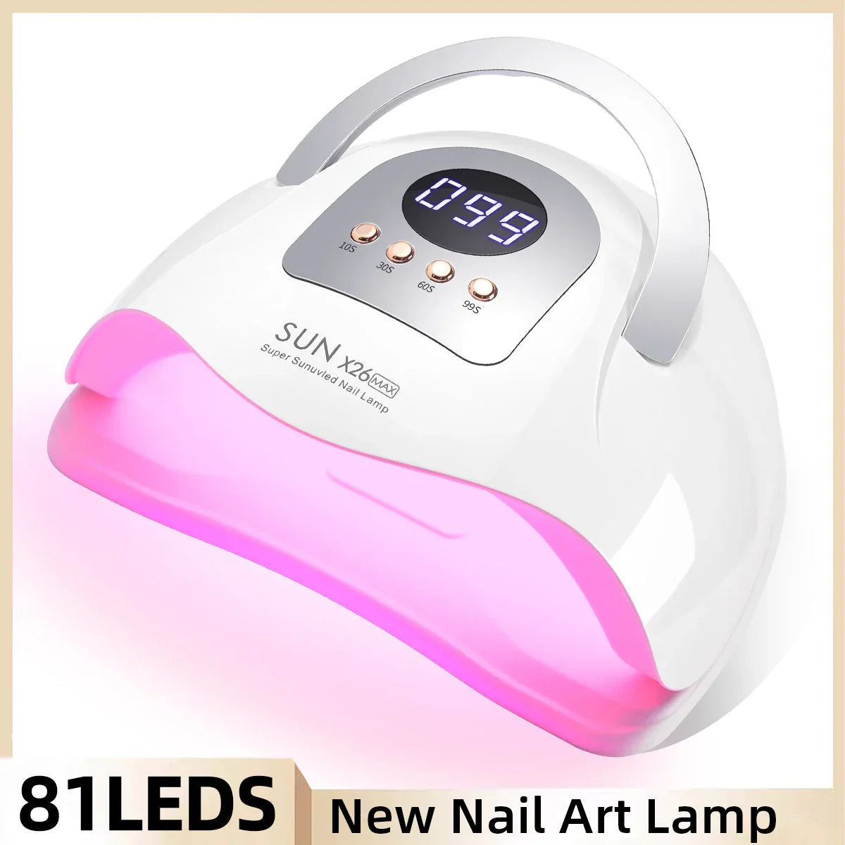 380W Big Power UV LED Nail Lamp For Manicure 81 LEDS Gel Drying Machine With Large LCD Touch Professional Smart Nail