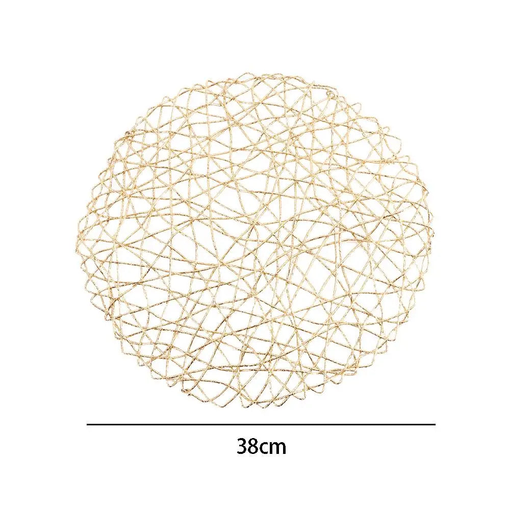 38cm Round Kitchen Woven Table Decoration Coaster Cup Pads Placemat Dinnerware