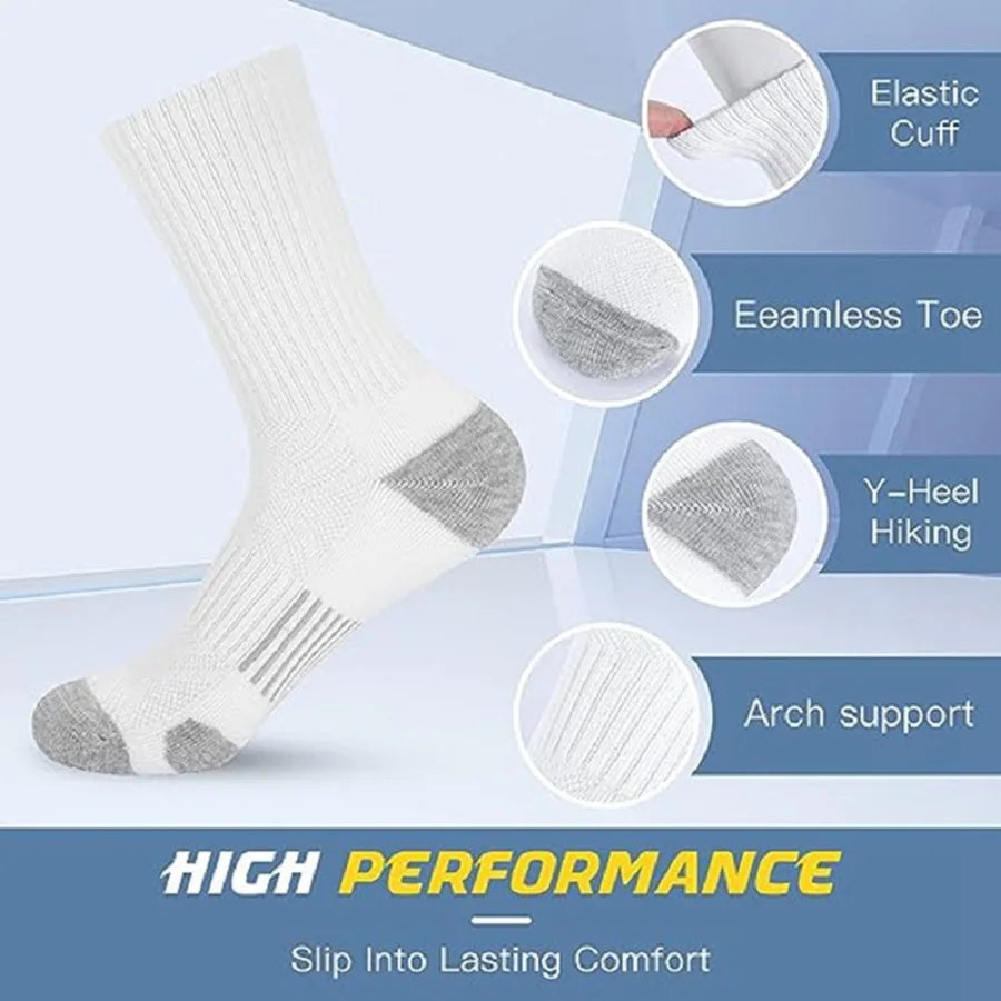 5 pairs of cotton socks in men’s sports socks black and white gray long socks in sports socks comfortable and convenient