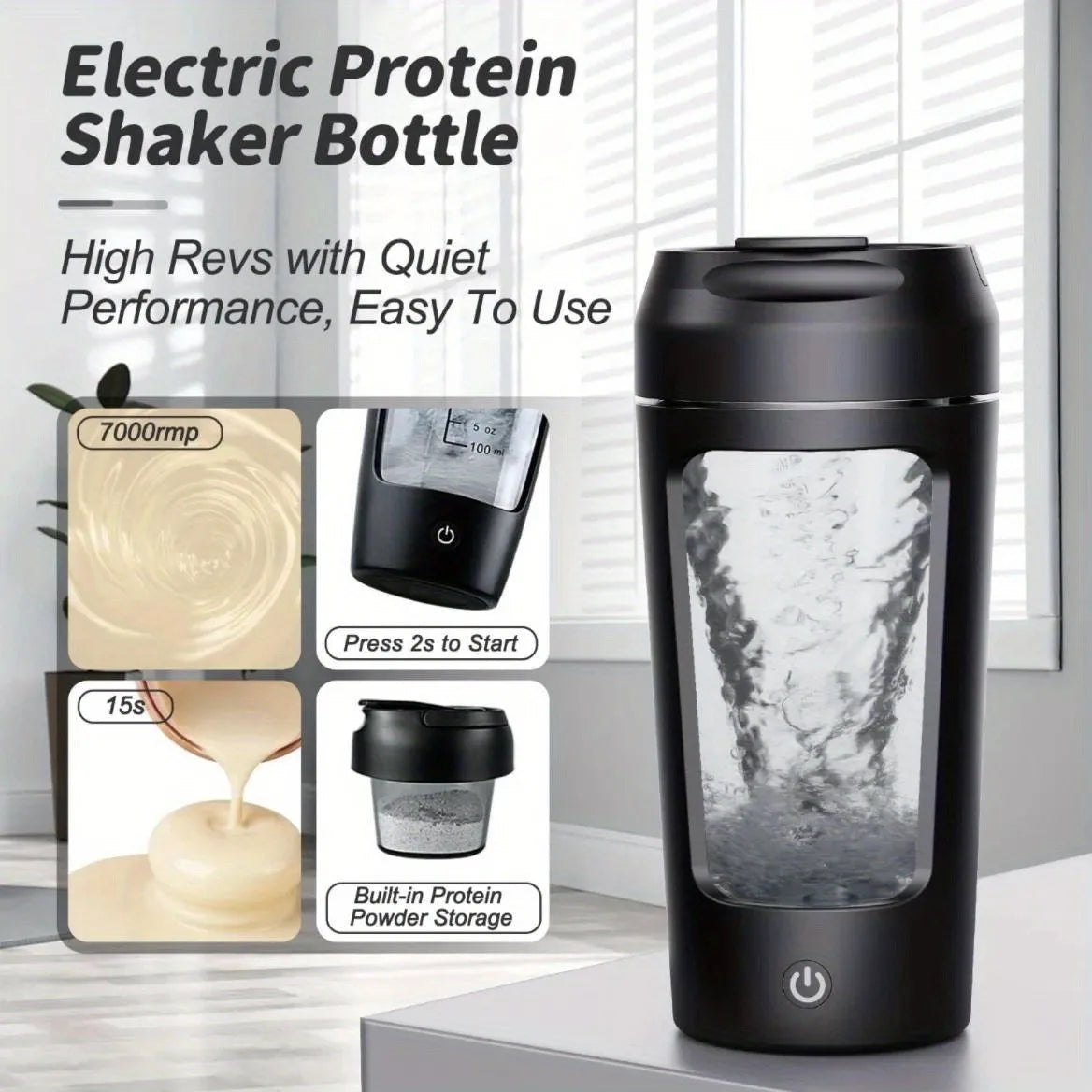 500ML Electric Protein Powder Mixing Cup Automatic Shaker Bottle Mixer Shake Bottle Milk Coffee Blender Kettle fro Gym