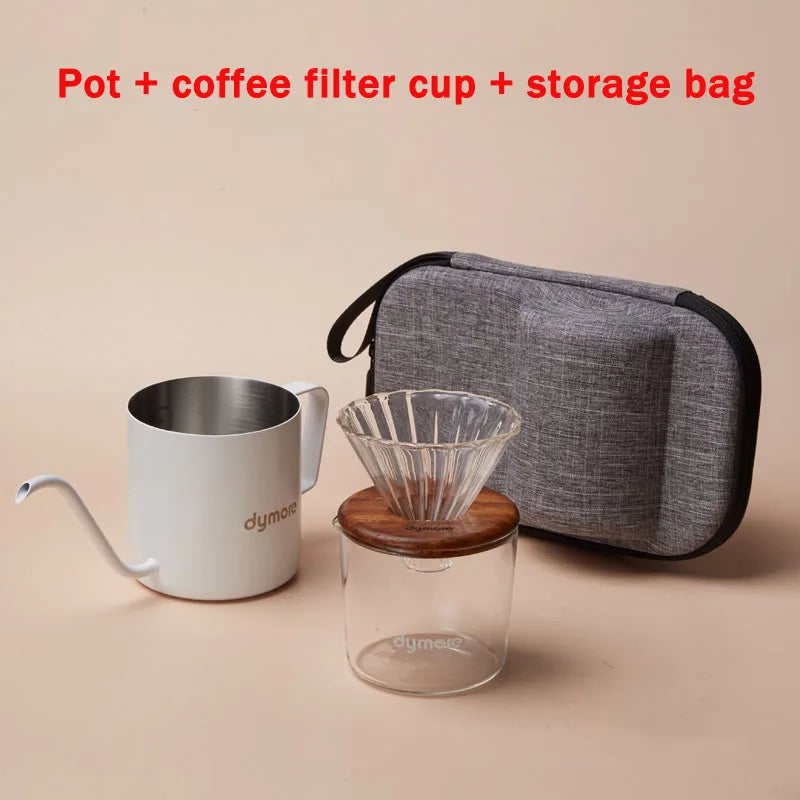 500ml Hand-brewed Coffee Pot 1-2 People Coffee Filter Cup Hanging Ear Pot Filter Cup Storage Stainless Steel Brewing Pot