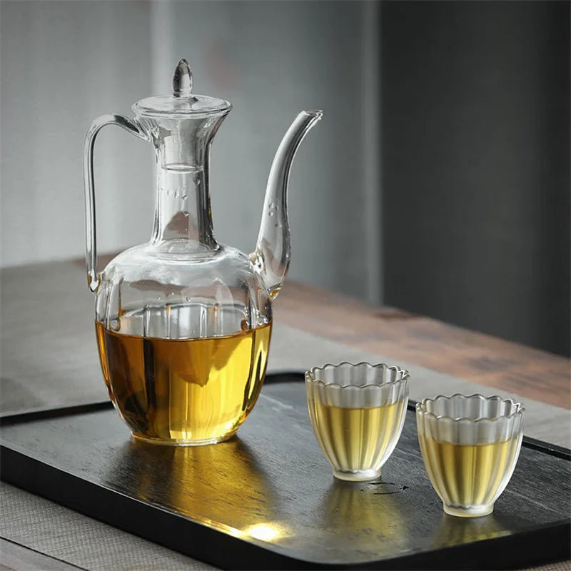 500ml Imitation Song High Borosilicate Glass Teapot Heat Resistance Tea Brewing Glass Tea Pot Traditional Kung Fu Tea