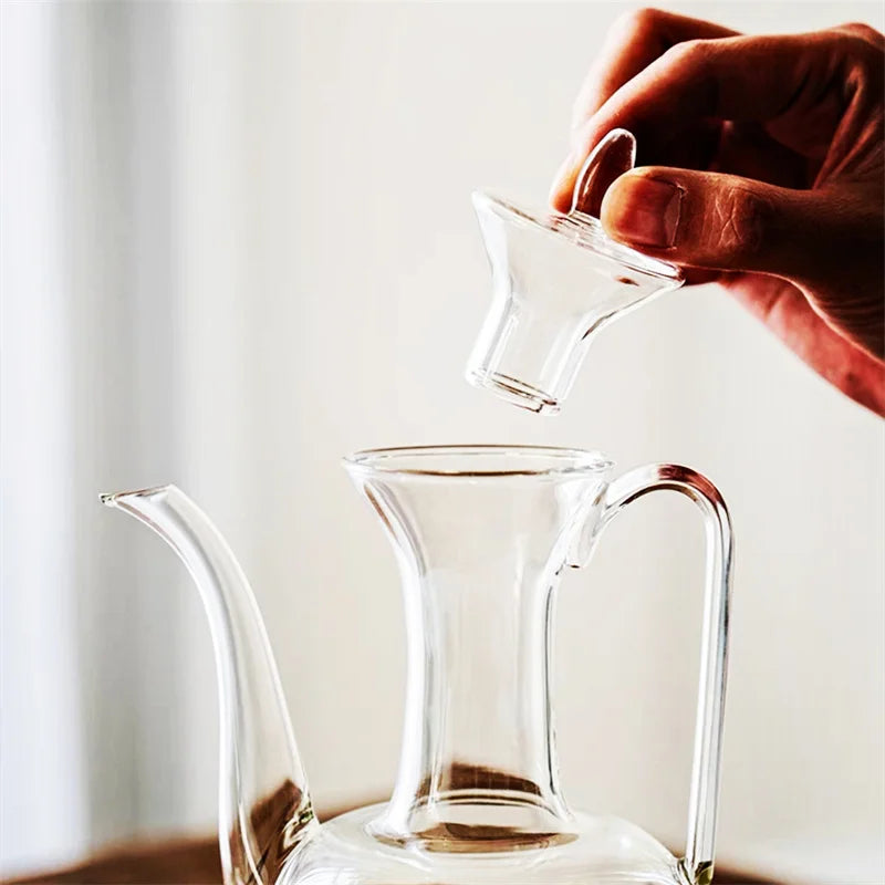 500ml Imitation Song High Borosilicate Glass Teapot Heat Resistance Tea Brewing Glass Tea Pot Traditional Kung Fu Tea