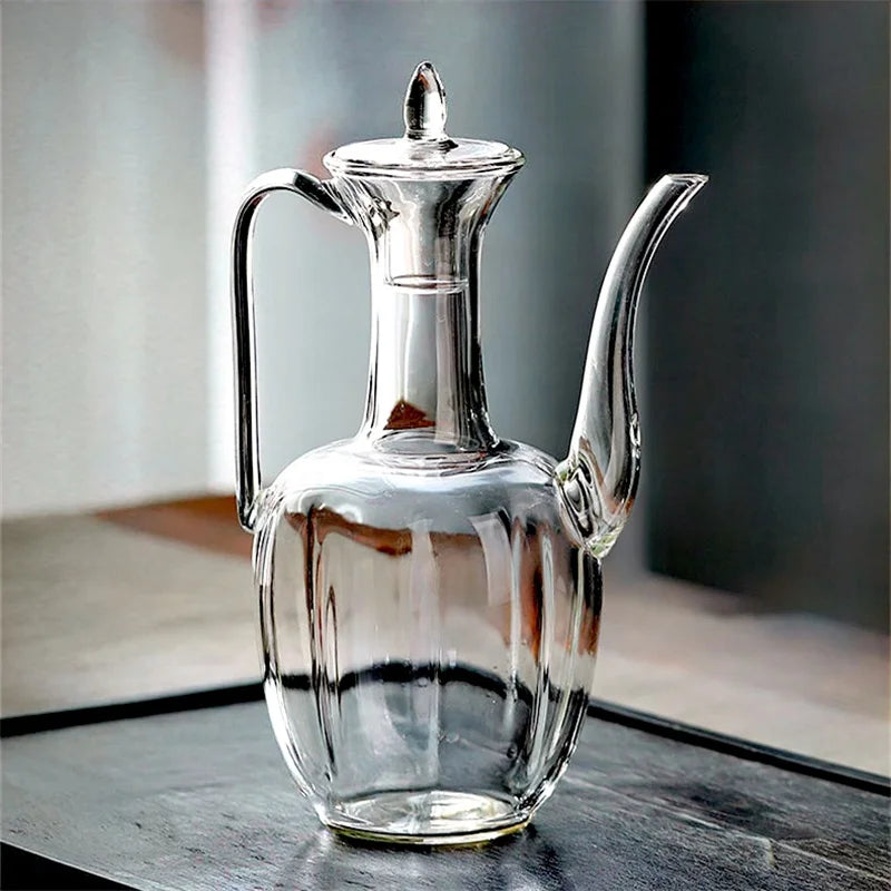 500ml Imitation Song High Borosilicate Glass Teapot Heat Resistance Tea Brewing Glass Tea Pot Traditional Kung Fu Tea