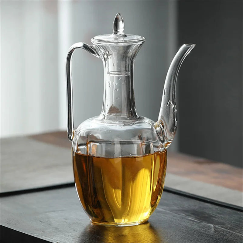 500ml Imitation Song High Borosilicate Glass Teapot Heat Resistance Tea Brewing Glass Tea Pot Traditional Kung Fu Tea