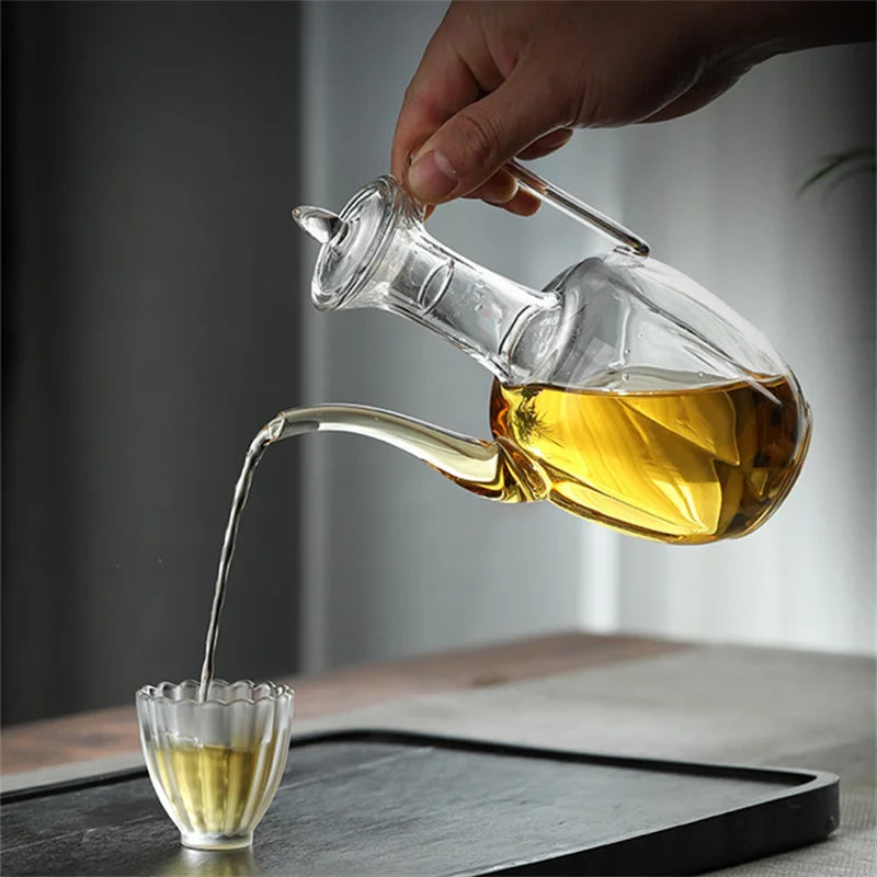 500ml Imitation Song High Borosilicate Glass Teapot Heat Resistance Tea Brewing Glass Tea Pot Traditional Kung Fu Tea