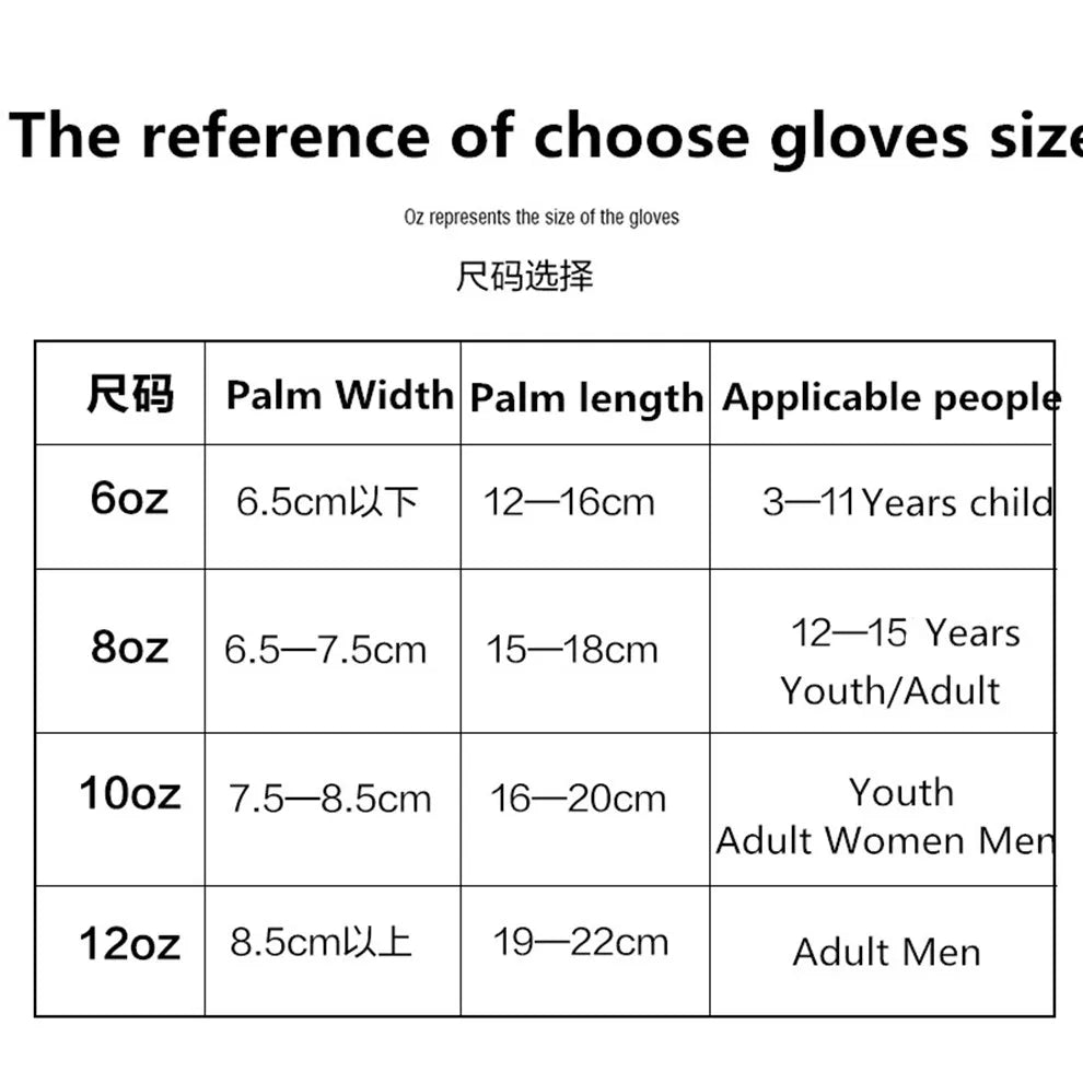 6/8/10/12oz Boxing Gloves Professional Adult Sanda Muay Thai Fighting Gloves Men and Women Training Sandbag Free Fight