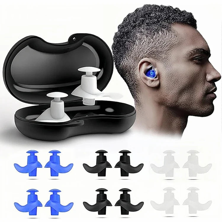 6 Pairs Waterproof Earplugs for Swimming Reusable Soft Silicone Ear Plugs for Surfing Snorkeling and Other Water Sports