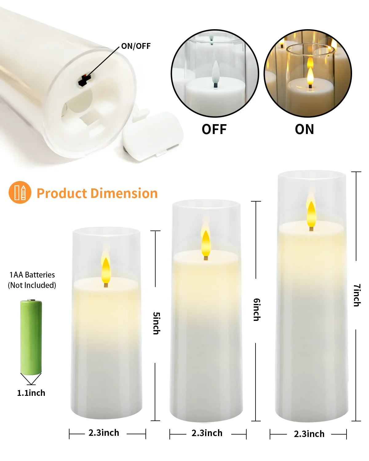 9Pcs LED Flameless Candles Light Simulation Acrylic Wedding Romantic Candle Lamp with Remote Control Party Christmas