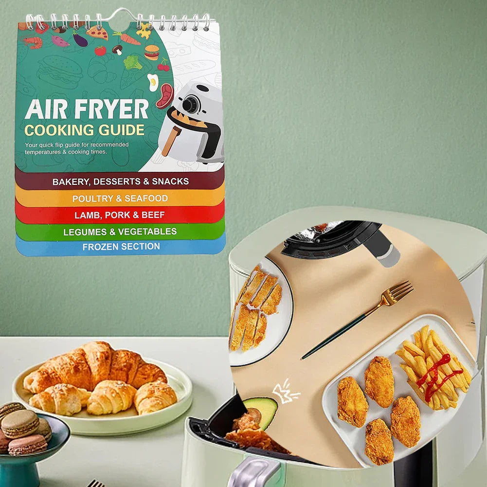 Air Fryer Magnetic Cheat Sheet Air Fryer Cookbook Calendar Food Pro Recipes Temperature Cooking Time Guide Kitchen