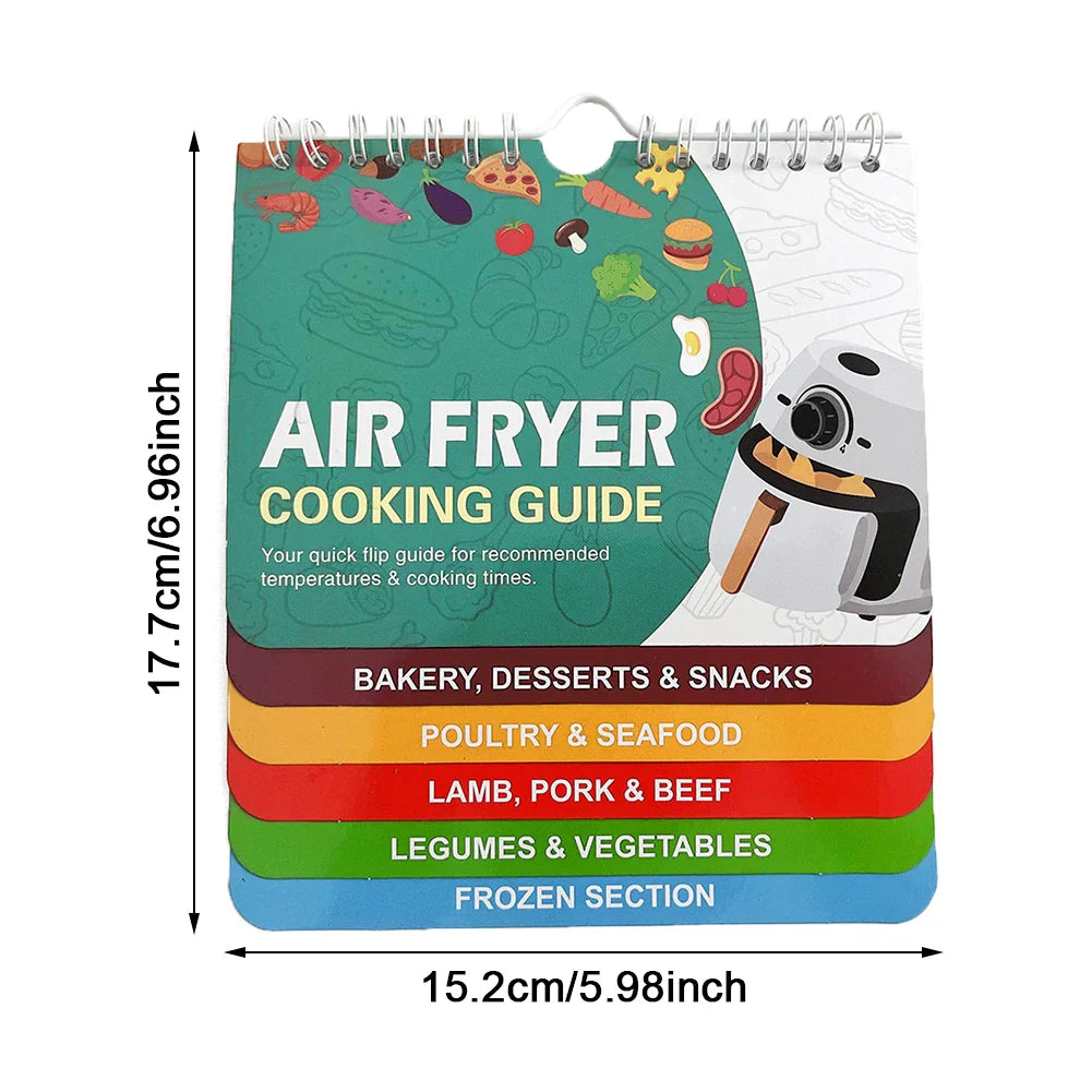 Air Fryer Magnetic Cheat Sheet Air Fryer Cookbook Calendar Food Pro Recipes Temperature Cooking Time Guide Kitchen