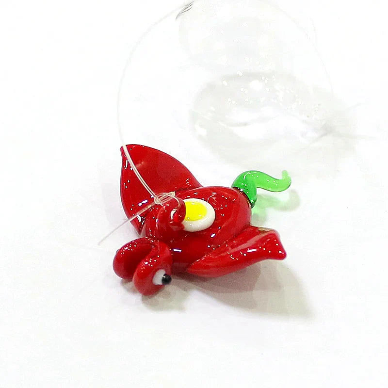 Aquarium Decor Floating Marine Animal Mini Figurine Pendant Cute Glass Ocean Fish Starfish Sea Star Crab Clownfish Ray